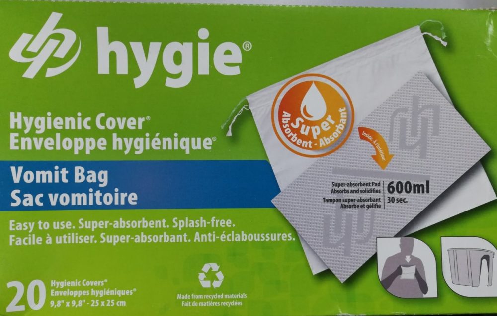 Hygie Hygienic Cover_Vomit Bags with Absorbent Pads Alphamed Pte Ltd